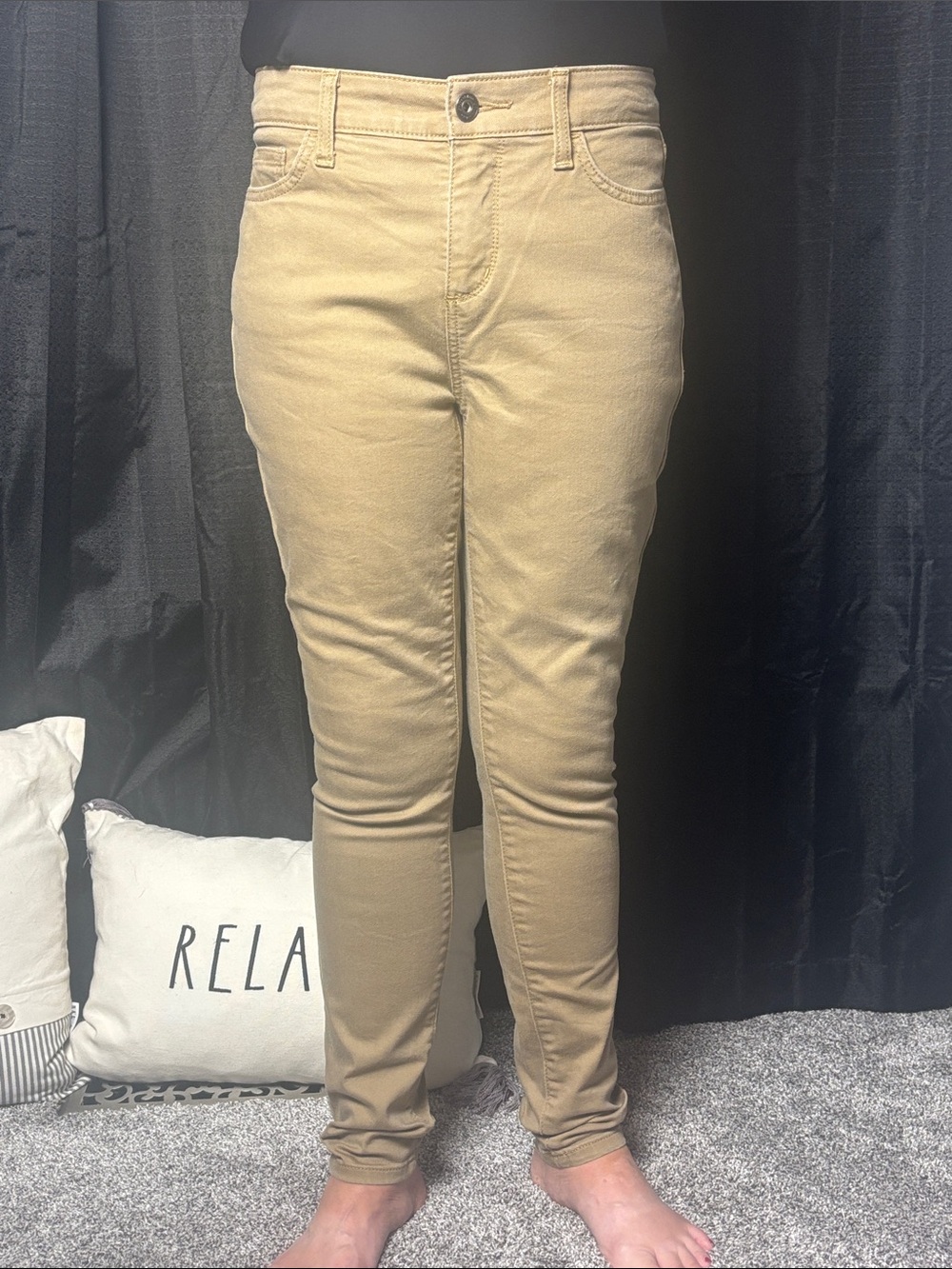 St. John's Bay Women's Skinny Jeans in Tan